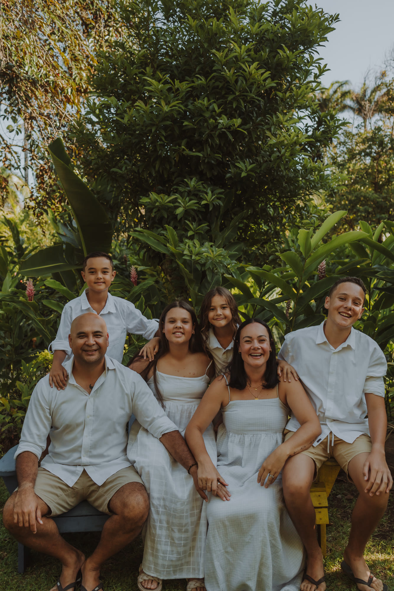 The Herman family at home in Rarotonga